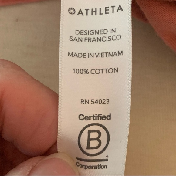 ATHLETA Daily Snake Tee 100% Cotton Etruscan Red Orange Size XS Style# 530842 - Picture 13 of 14